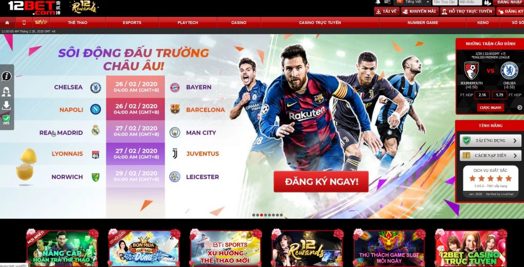 12Bet – Nhà cái cá độ uy tín tại Việt Nam 1