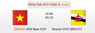 Nhận định soi kèo U19 Việt Nam vs U19 Brunei 16h00 ngày 02/10/2015 2